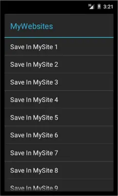 MyWebsites android App screenshot 9