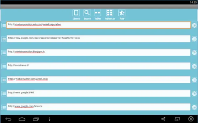 MyWebsites android App screenshot 3